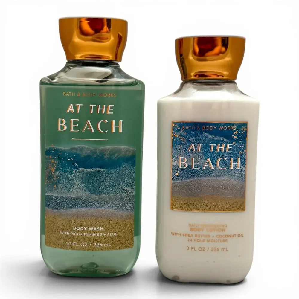 Bath & Body Works At the Beach Body Wash 10oz and Lotion 8oz